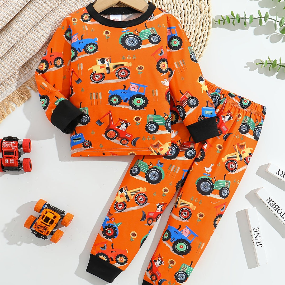 SpeedyDream™ – Jongens Pyjama Set – Auto Print & Comfortabel