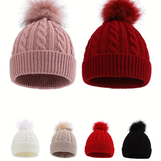 CozyPom™ – Jongens & Meisjes Gebreide Muts – Herfst & Winter