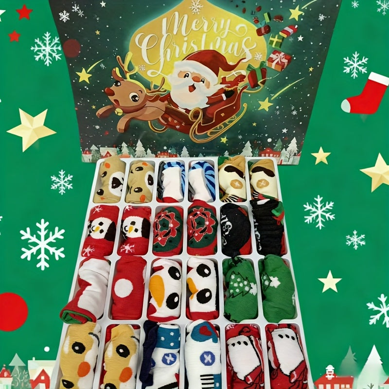 Milo Kerstsokken Adventskalender – 24 Paar Verrassingssokken voor de Feestdagen