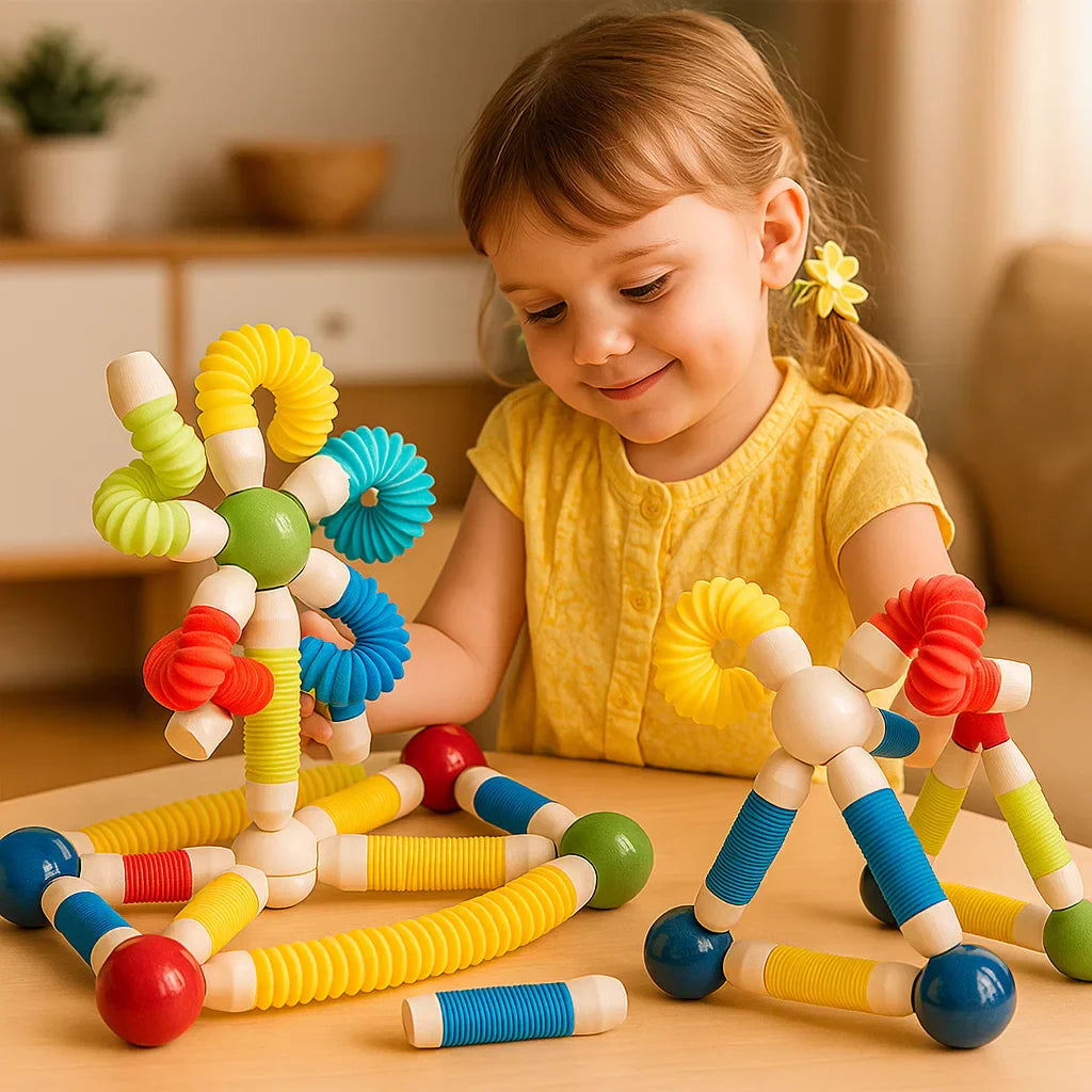 MagniPlay™ – Flexibele Montessori Magnetische Bouwset Kinderen
