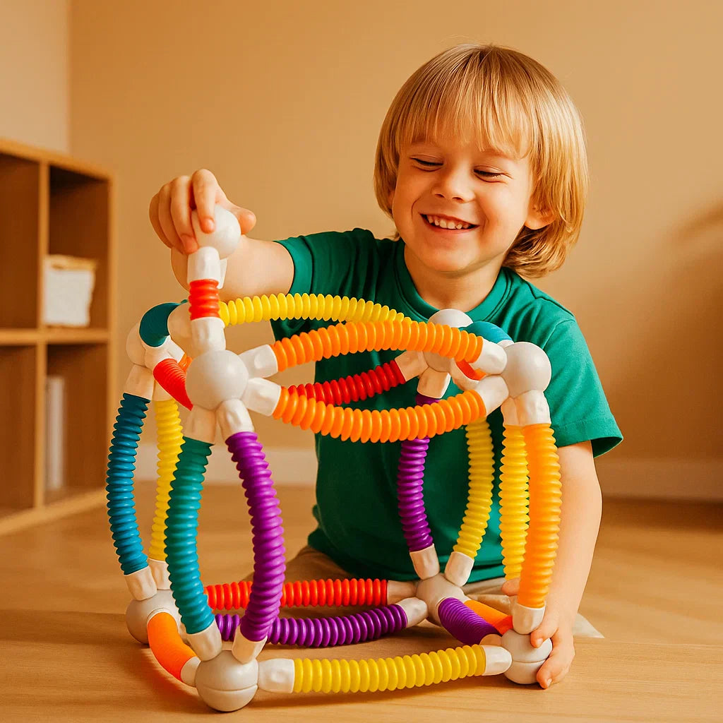 MagniPlay™ – Flexibele Magnetische Bouwset – Montessori Speelgoed Kinderen 3+