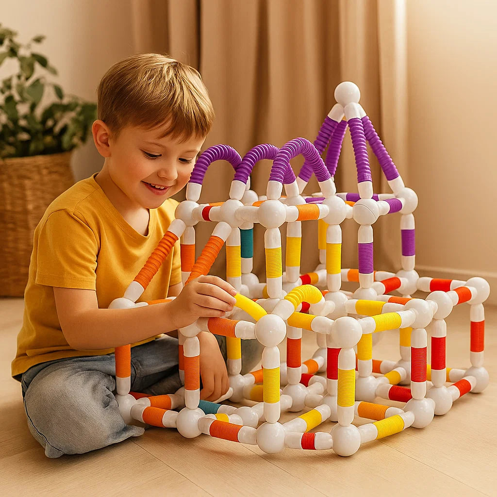 MagniPlay™ – Flexibele Magnetische Bouwset – Montessori Speelgoed Kinderen 3+