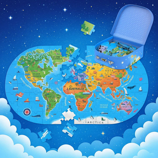 GeoPuzzle™ – Educatieve Wereldkaart Puzzel voor Kinderen