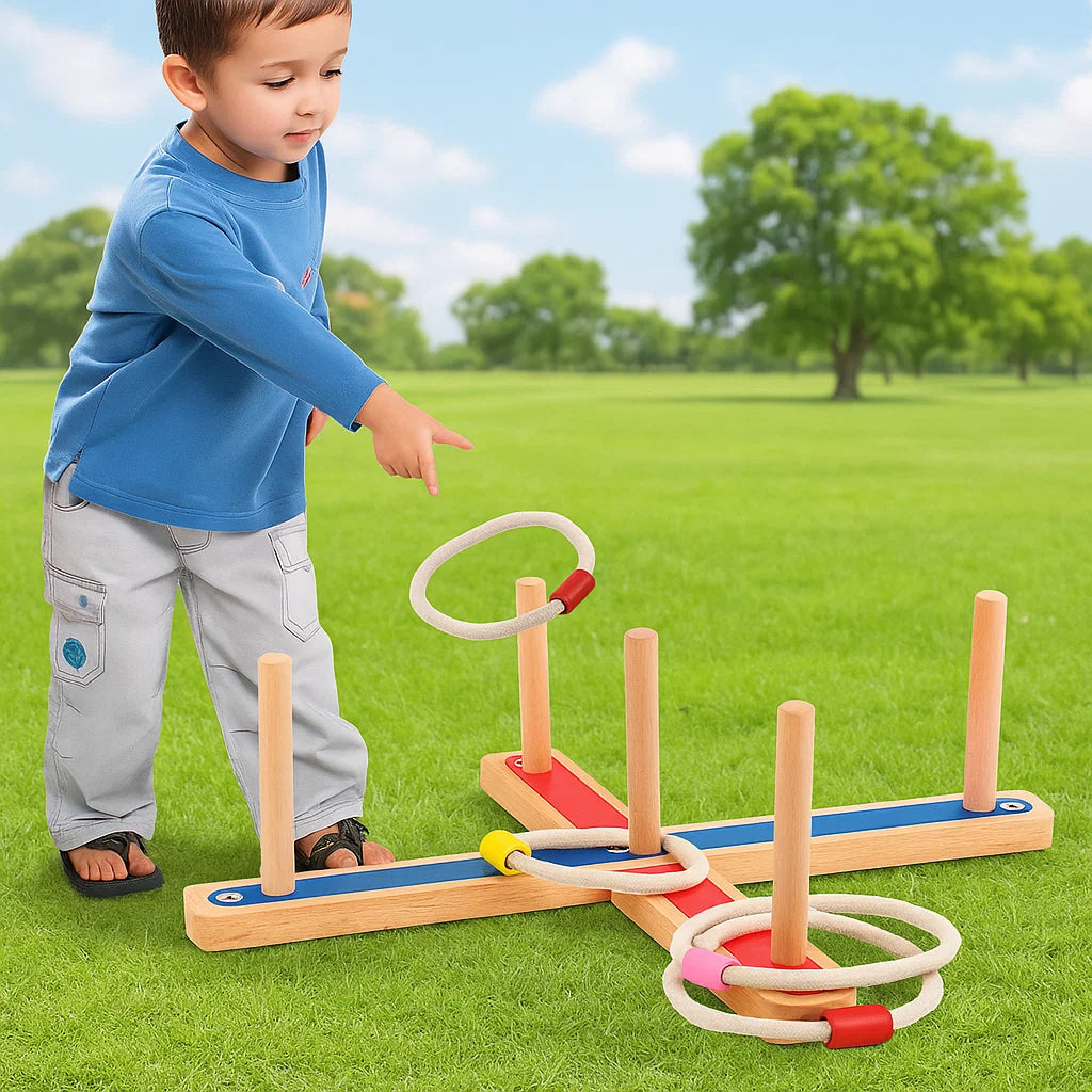 FunToss – Ringwerpen Spel van Hout voor Binnen en Buiten