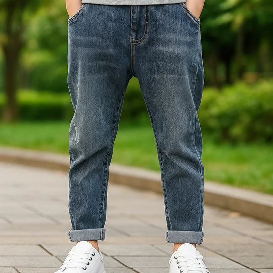 FlexDenim – Jongens Slim Fit Jeans met Elastische Tailleband