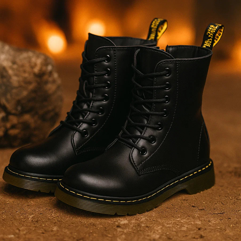 StormStep – Kinder Combat Boots met Veters en Zijrits