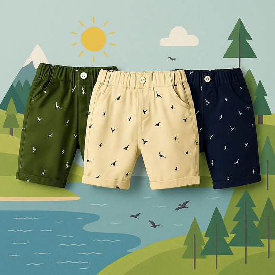 DinoBreeze – Korte Kinderbroek met Dino Print