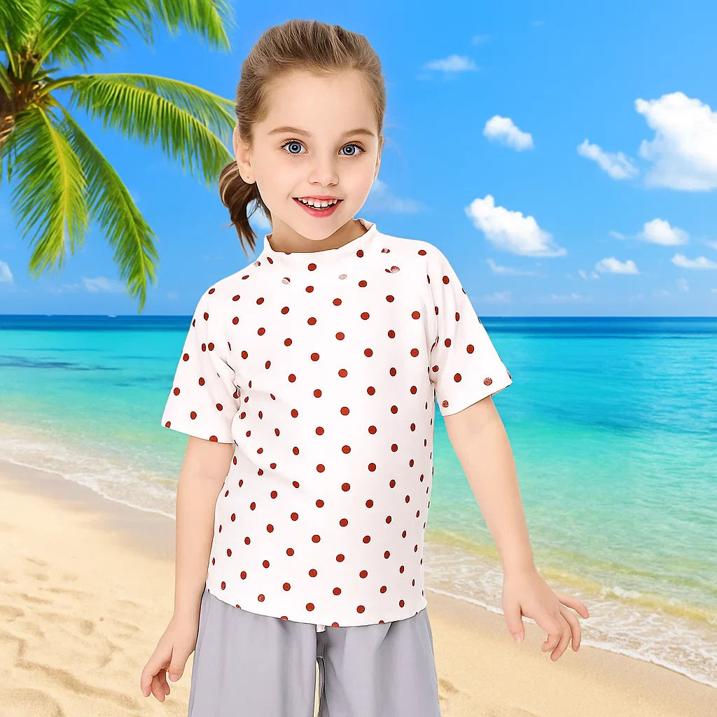 SunVibe – Anti-UV Kinder Zwemshirt met Korte Mouwen
