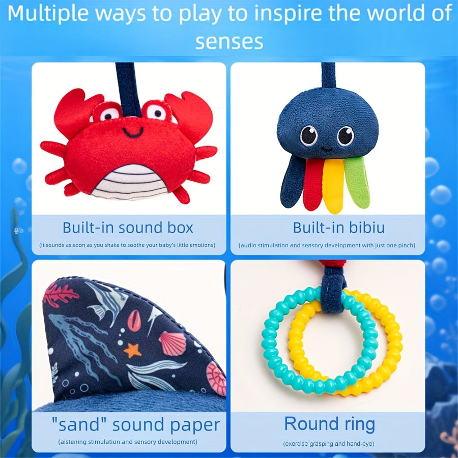 OctiSense™ – Baby Sensorisch Autostoel & Kinderwagen Activiteitenspeeltje