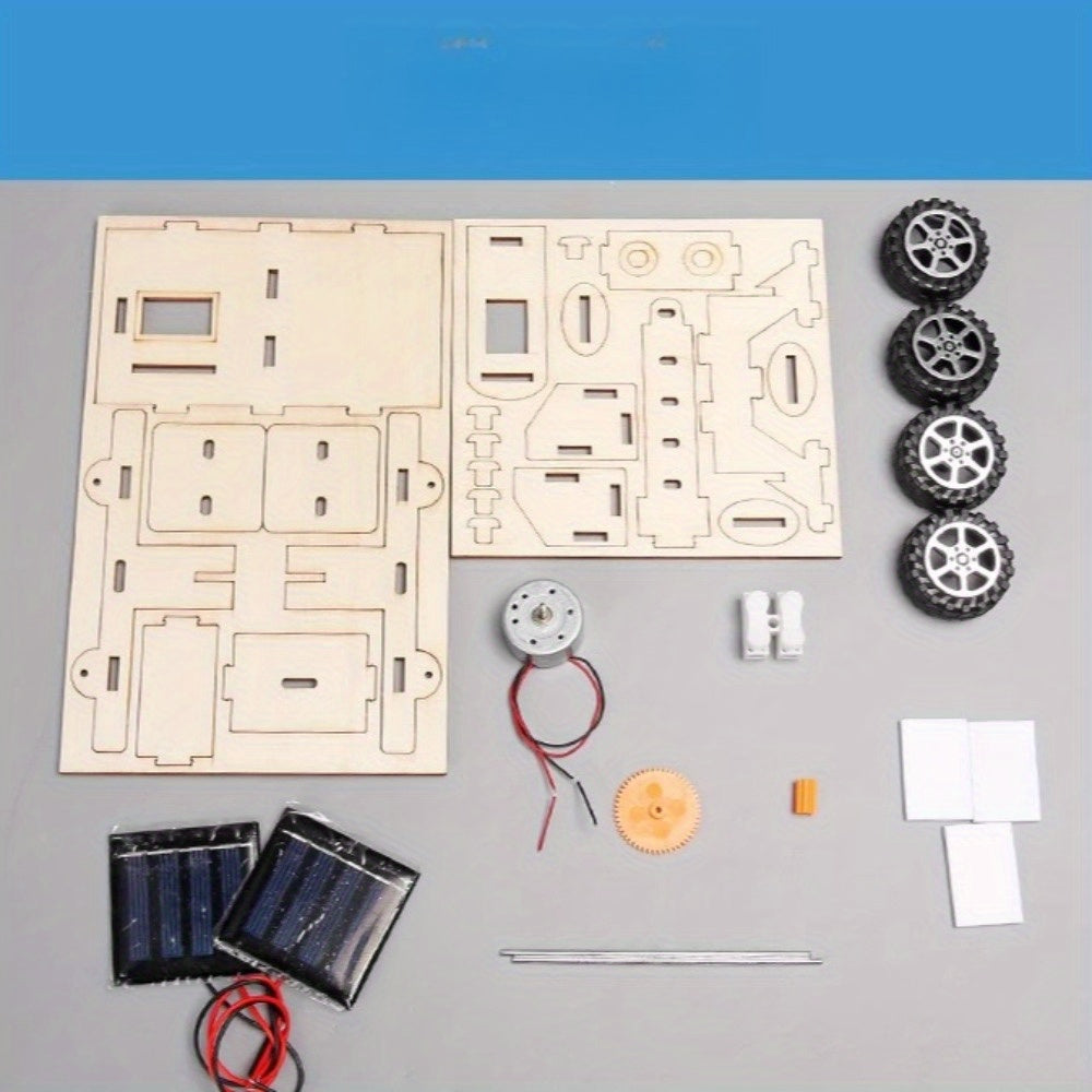 SolarRover™ – 3D Houten Puzzel Educatieve Zonne-robot Bouwset