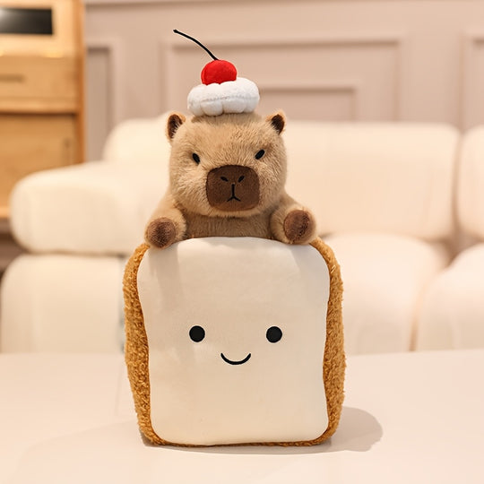 CuteCapybara™ – Schattige Pluche Knuffel 2-in-1 Croissant & Ananasbrood