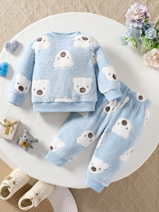 BearHugs™ – 2-delige Meisjes Flanellen Pyjama met Beerprint