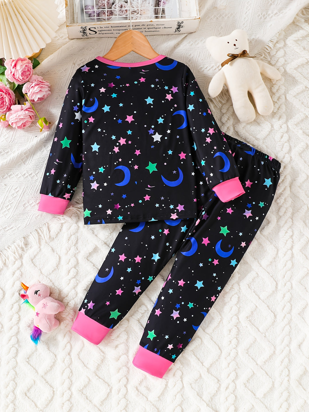 UnicornGlow™ – Meisjes Pyjama Set – Magische Sterrenprint & Lichtgevende Details