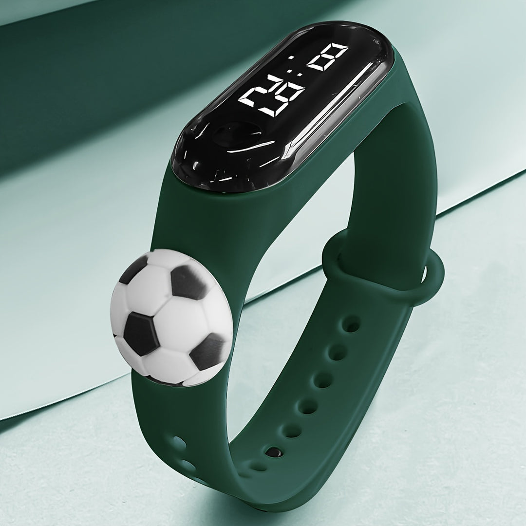 SoccerTime – LED Digitaal Kinderhorloge – Sportieve Voetbal Armband