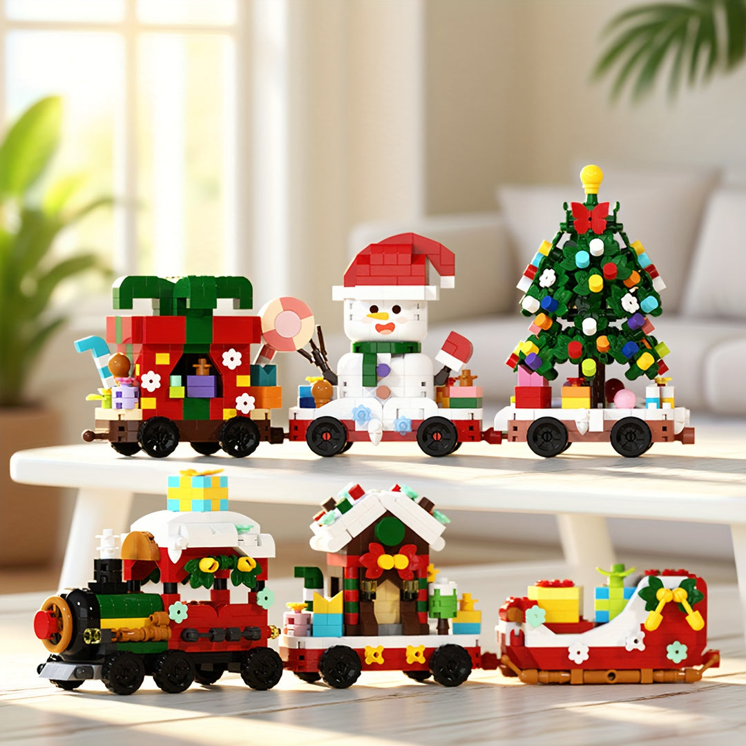 HollyBricks™ – 1098/1638-delige Trein Kerst Bouwstenen Combinatie Set