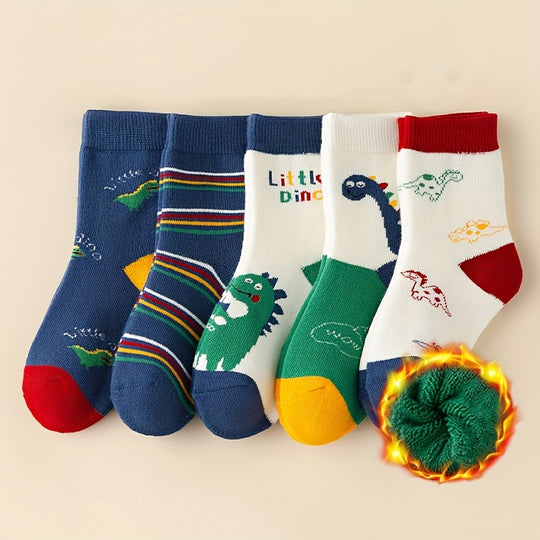 DinoPlush™ – 20-Pack Jongens Dinosokken Set – Warme Winter Sokken