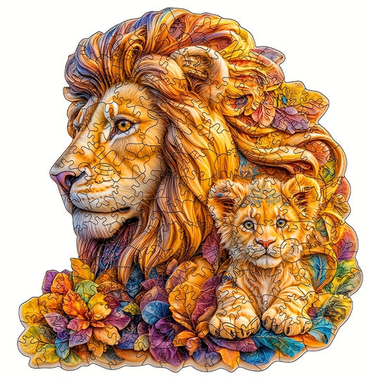 LionCraft™ – Houten Leeuwenpuzzel in Dierenvorm