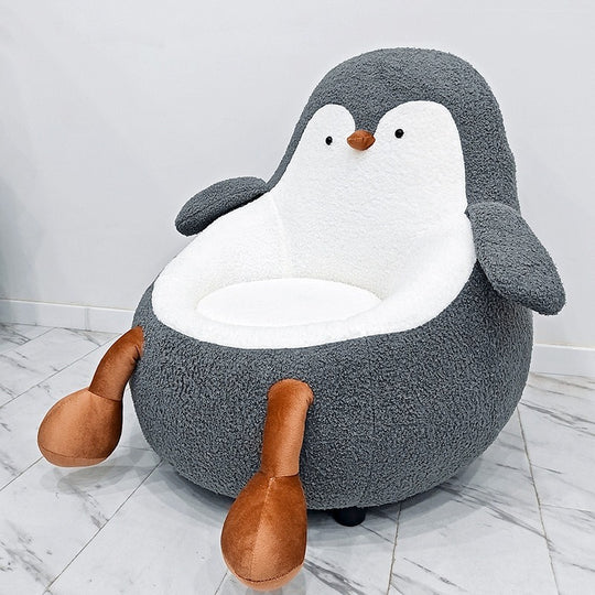 PinguCuddle™ Kinder Pinguïn Sofa – Zachte Pluche Zitstoel voor Peuters (2 jaar+)
