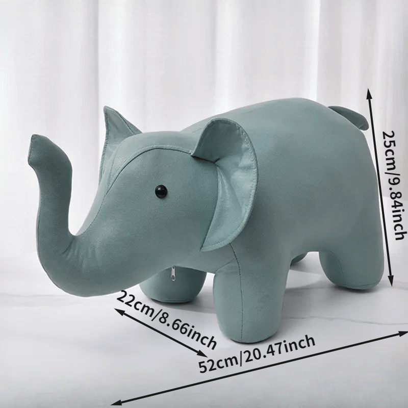 Elefantique™ – Luxe Dierenkruk – Multifunctionele Poef & Kinderstoel