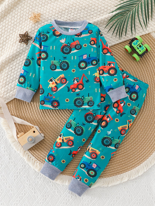 SpeedyDream™ – Jongens Pyjama Set – Auto Print & Comfortabel