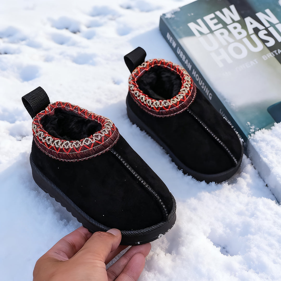 TinyBoots™ - Warme Suède Baby Winterlaarsjes Bontvoering