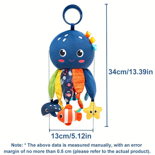 OctiSense™ – Baby Sensorisch Autostoel & Kinderwagen Activiteitenspeeltje