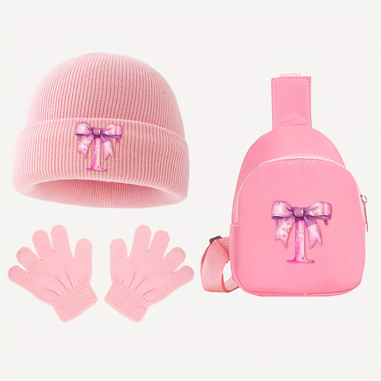 PinkCharm™ – Meisjes Winter Giftset – Muts, Handschoenen & Borstzak