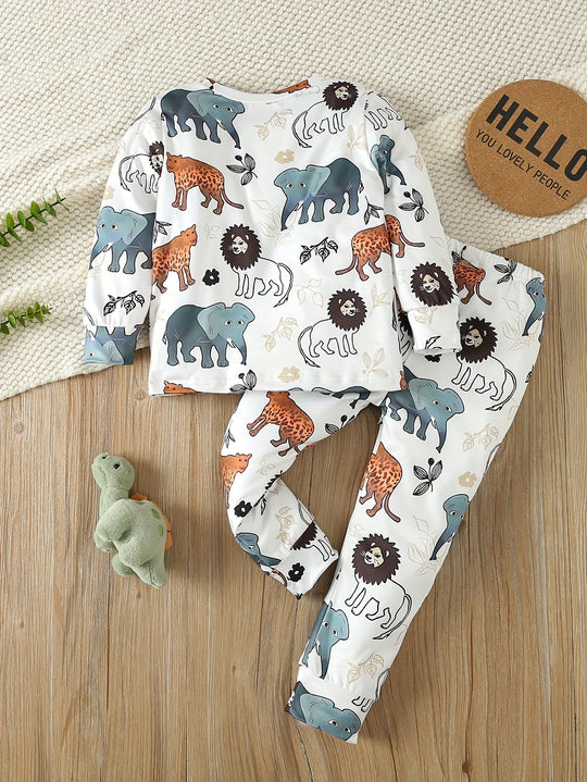 WildSafari™ – Jongens Dierenthema Pyjama Set
