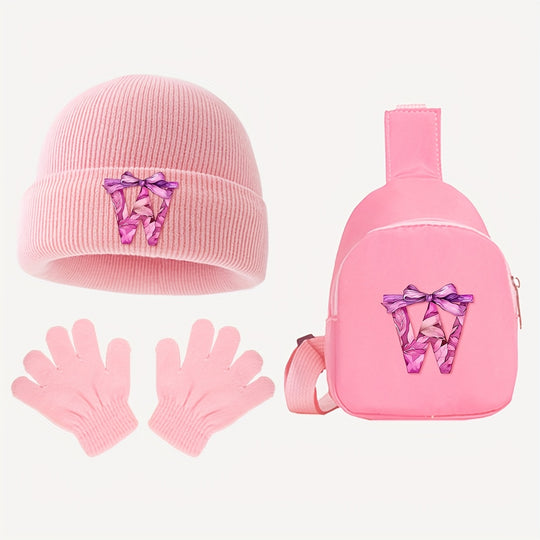 PinkCharm™ – Meisjes Winter Giftset – Muts, Handschoenen & Borstzak