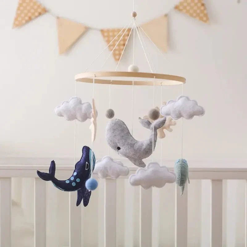 DreamCloud™ / Rustgevende Houten Babymobiel Zonder Batterij