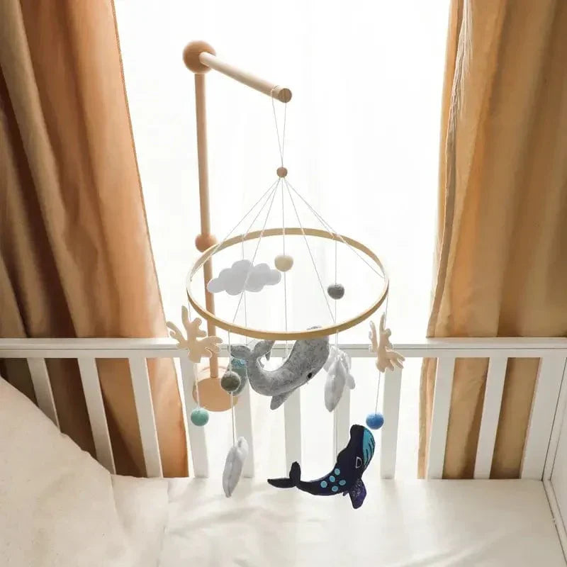 DreamCloud™ / Rustgevende Houten Babymobiel Zonder Batterij