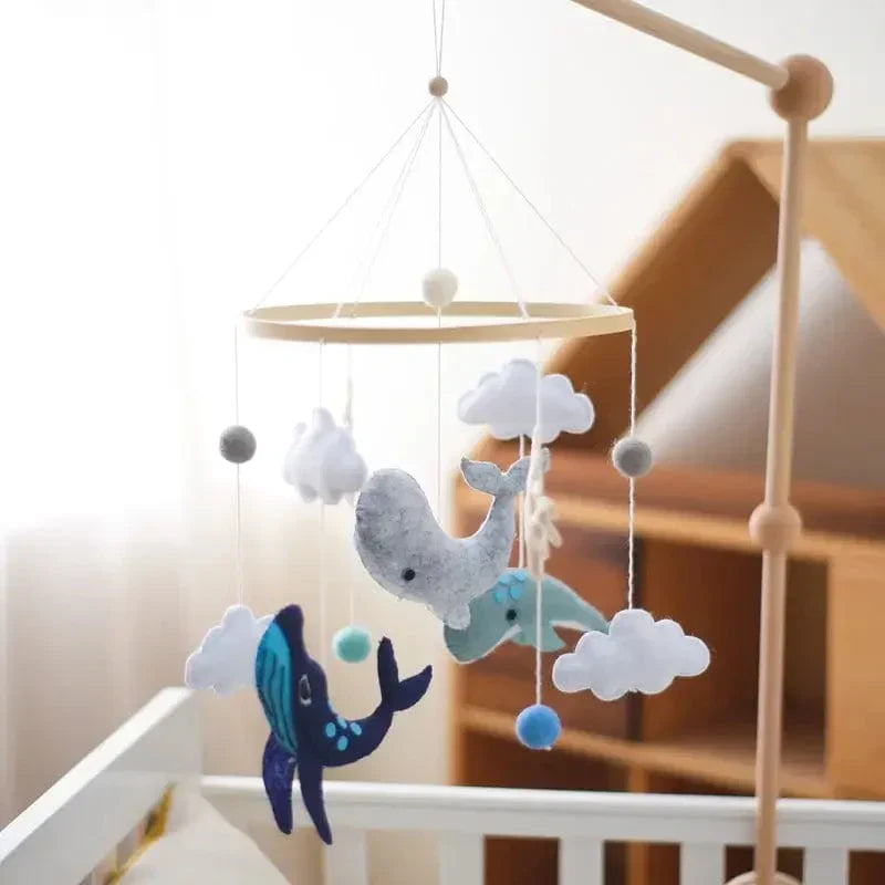 DreamCloud™ / Rustgevende Houten Babymobiel Zonder Batterij