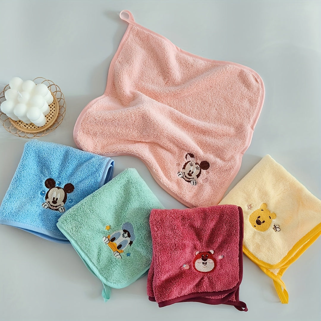 DisneyTowels™ – 5-delige Zachte Coral Fleece Cartoon Washcloth Set