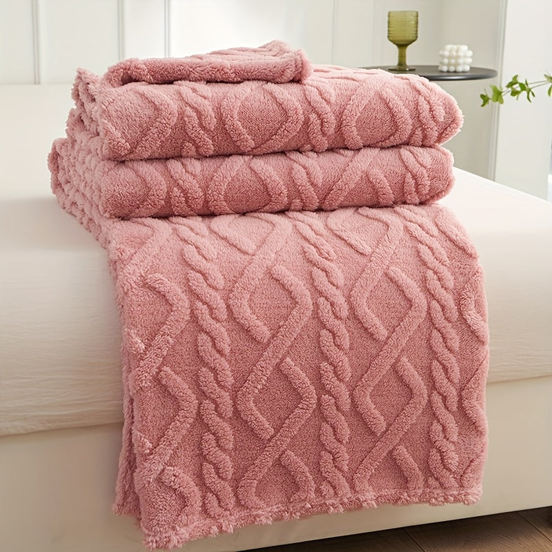 KnitCloud™ – 3D Kabelbrei Fleece Deken – Ultrazachte Microfiber Plaid