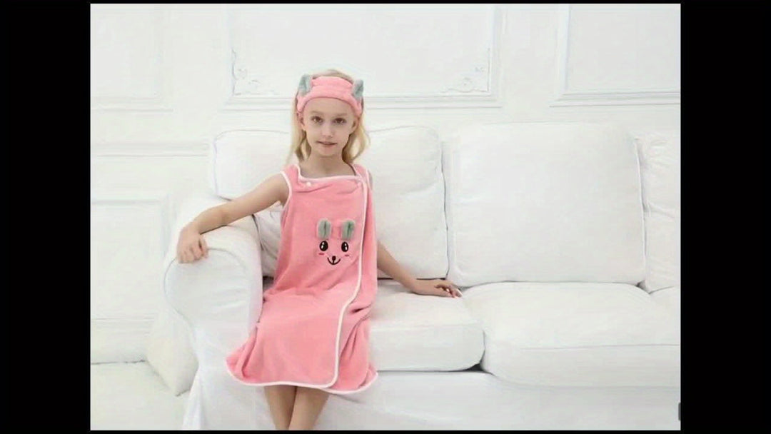 MinnieWrap™ – Kinderbadhanddoek Jurk met Minnie Oortjes