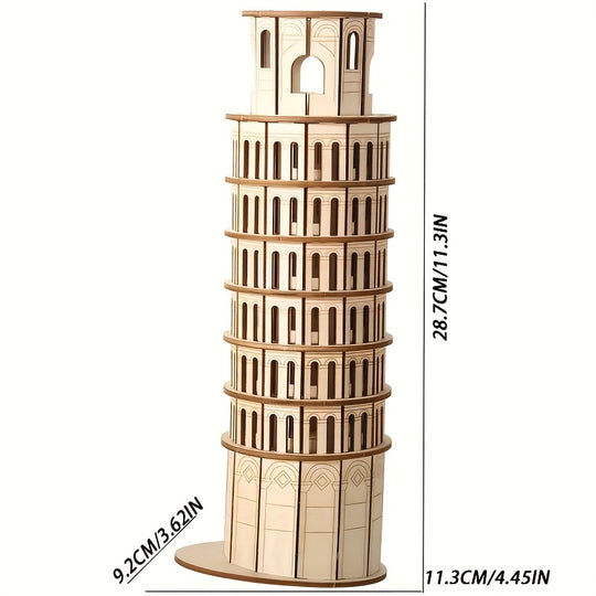PisaCraft™ – 3D Houten Toren van Pisa Puzzel