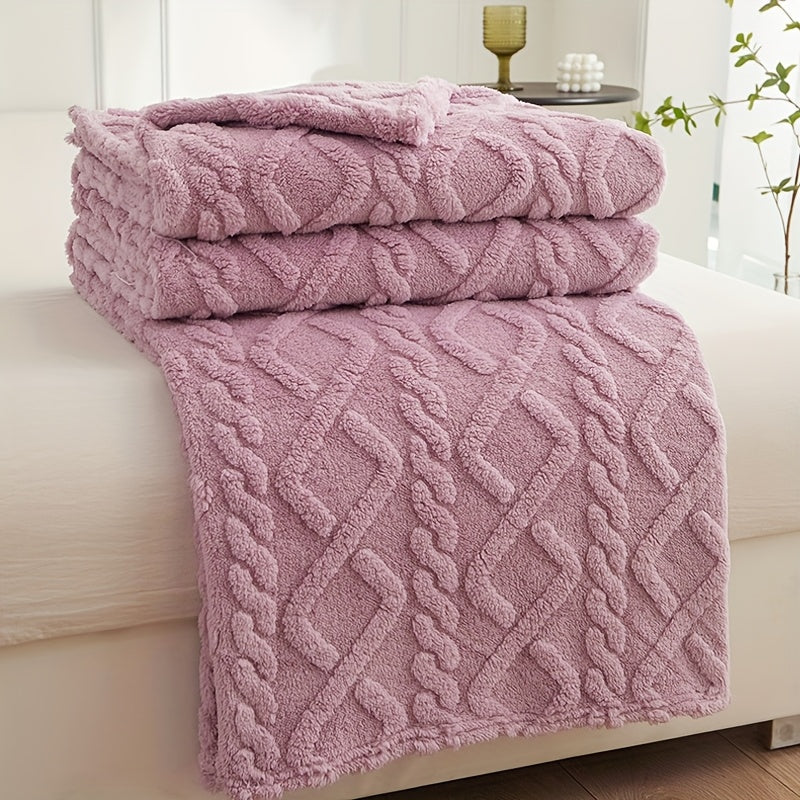 KnitCloud™ – 3D Kabelbrei Fleece Deken – Ultrazachte Microfiber Plaid