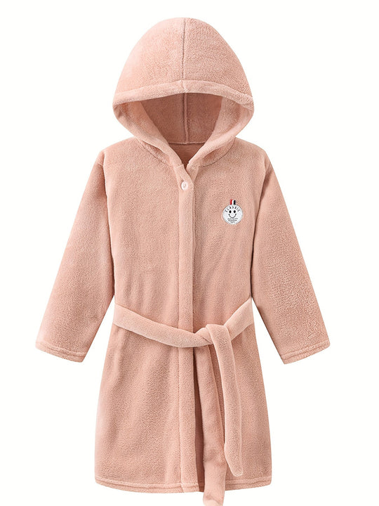 CozyCloud™ – Kinderbadjas van Flanel met Capuchon (1–15J)