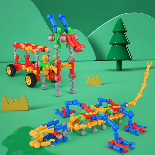 BuildoMax™ – 132 stuks Educatief STEM Bouwspeelgoed