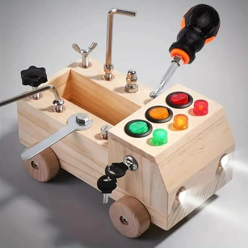 SkillBoard – Montessori Activiteitenbord met LED & Tools