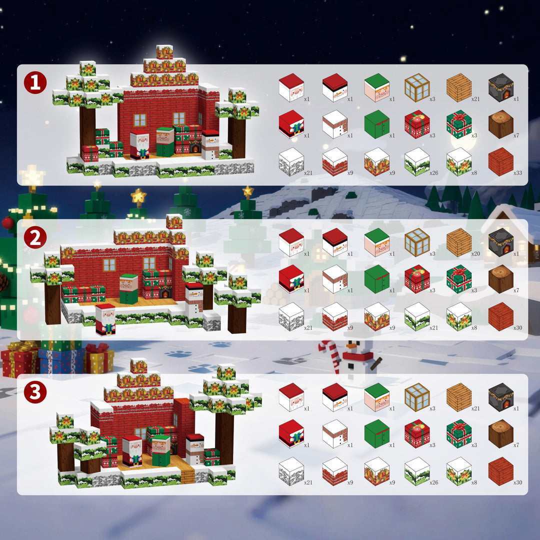 MagniXmas™ – 150-delige Magnetische Kerstthema Bouwblokken Set