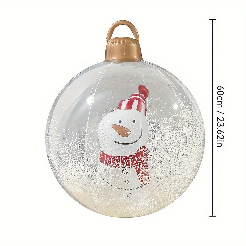 LumiGlobe™ – 60 cm Verlichte Opblaasbare Kerstbal met LED-licht voor Binnen & Terrasdecoratie