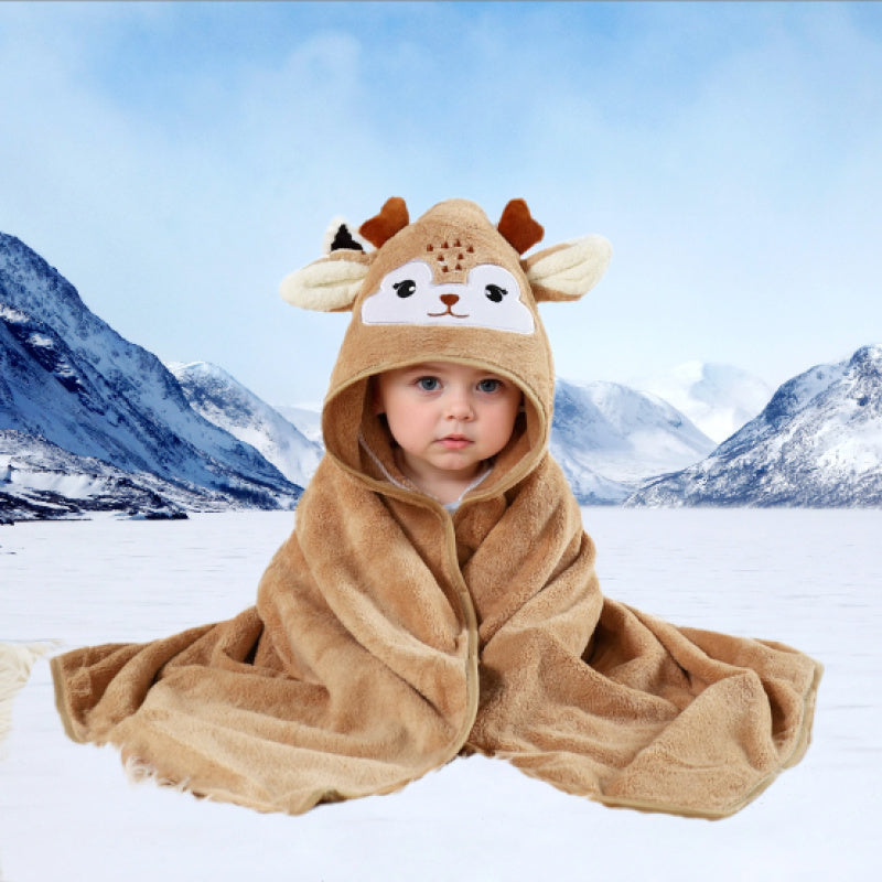 SnuggleTowel™ – Zachte en Absorberende Kinderbadhanddoek met Dierprint