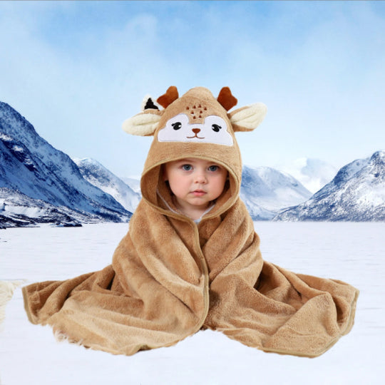 SnuggleTowel™ – Zachte en Absorberende Kinderbadhanddoek met Dierprint