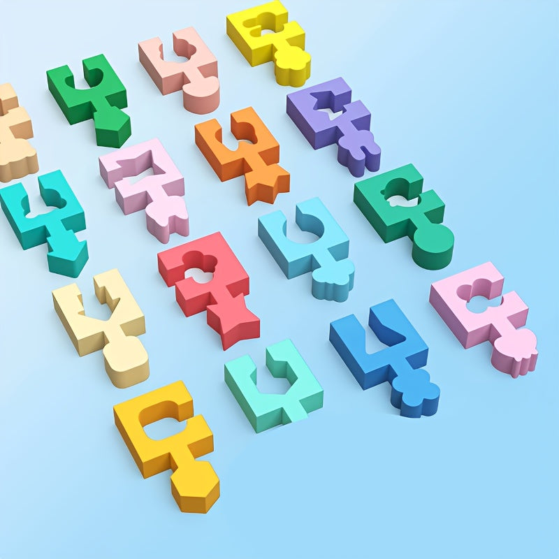 MindUnlock™ – 16-Delige Houten Blokpuzzel