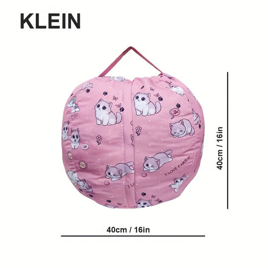 KittyNest™ Grote Kitten Bean Bag Hoes – Zachte Opberger & Zitkussen
