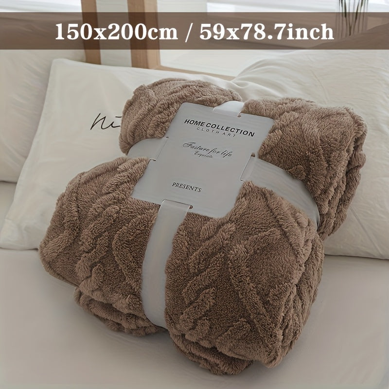 KnitCloud™ – 3D Kabelbrei Fleece Deken – Ultrazachte Microfiber Plaid