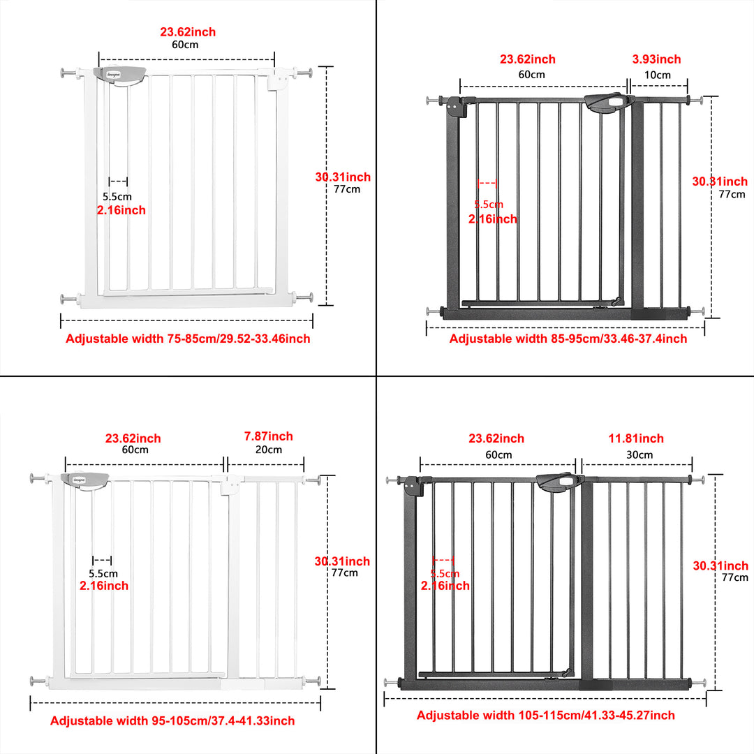 SafeStep™ – Automatisch Sluitend Traphekje – Uitschuifbaar & Boorvrij Veiligheidshek voor Kinderen
