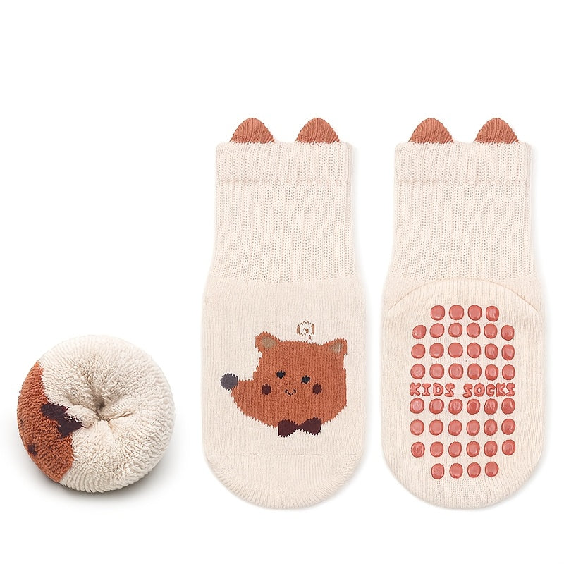 CozySteps™ – 6-Pack Kindersokken Set – Dikke Anti-Slip Sokken