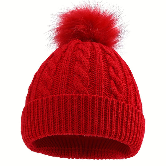 CozyPom™ – Jongens & Meisjes Gebreide Muts – Herfst & Winter